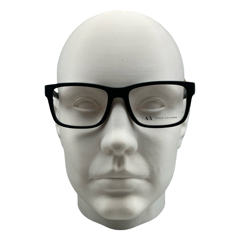 Armani Exchange AX3016 8078 Matte Black Rectangular Eyeglasses Frames 53-17-145